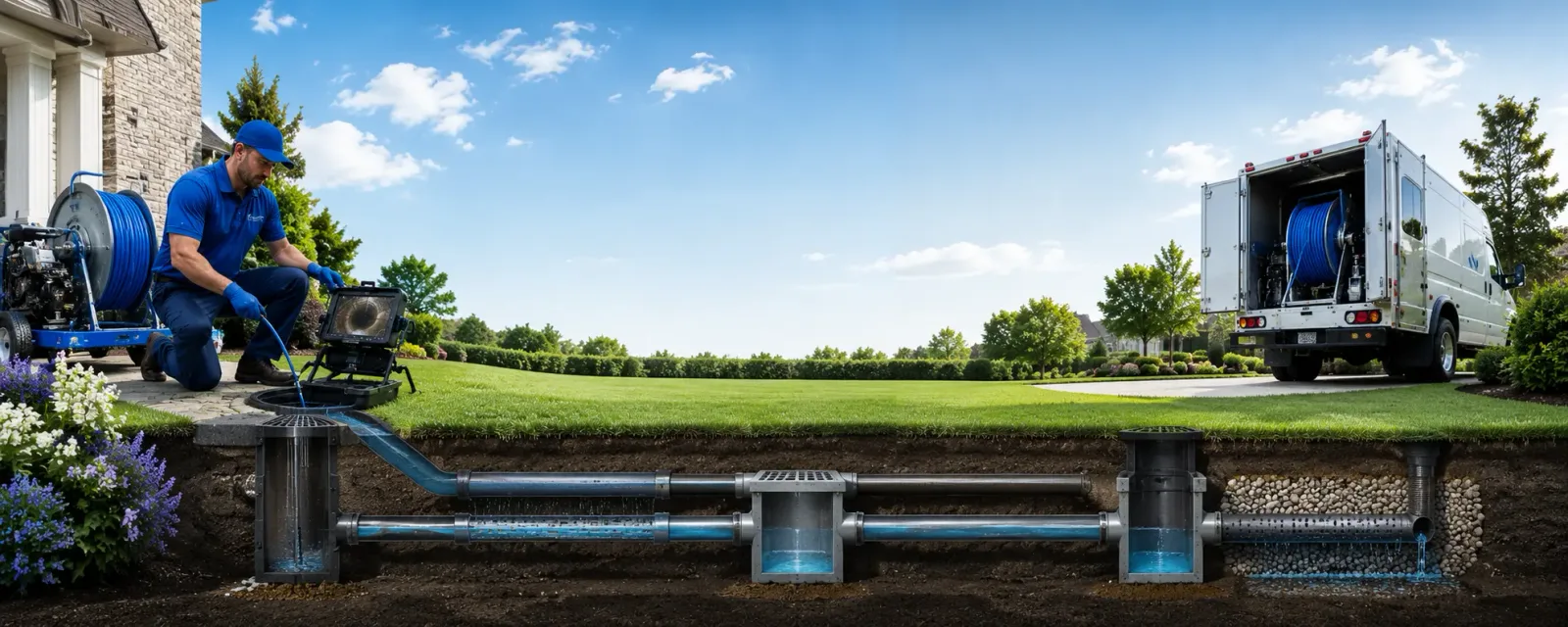 Outdoor drain cleaning information for Woodford, WI